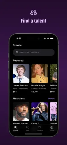 Cameo mobile app screenshot 1
