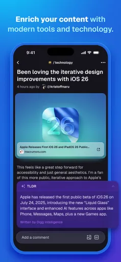 Digg mobile app screenshot 3